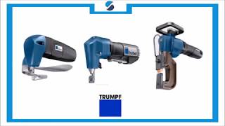 Taglio curvo su lamiera Utensili a batteria Trumpf [upl. by Berget]