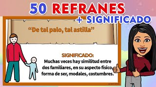 50 Ejemplos De Refranes CON SU SIGNIFICADO I Refranes  Significado [upl. by Letta]