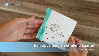 Geboortekaartjes met glans folie [upl. by Ready]