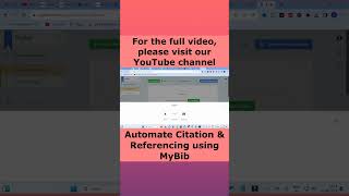 Automate Citation amp Referencing using MyBib [upl. by Aprile]