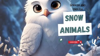 Spanish Learn Snow Animal Survival Habitats  For Kids English And Spanish 2 Part Video [upl. by Colvert]