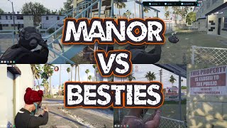 Manor Vs Besties 6v6 In Ganton Courts  MULTI POV  NoPixel 40 [upl. by Eimilb]