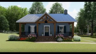 COTTAGE HOUSE PLAN 34800296 WITH INTERIOR [upl. by Bartle]