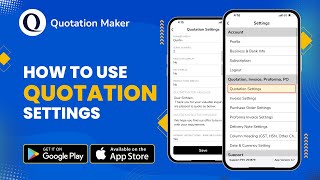 How to use Quotation Settings  Quotation Maker App For Android  iPhone  Quotation Maker [upl. by Hinze]