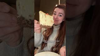 Eating hilariously large portions at carmines in NYC foodie italianfood nyc nycfood cheesecake [upl. by Domonic]