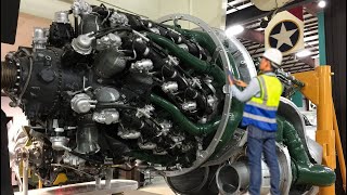 Insane Aircraft v12 v14 Diesel Engines Startup and Cool Sound [upl. by Kirred]