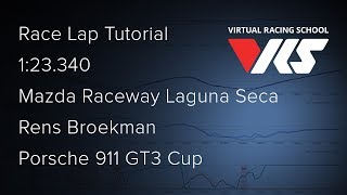 Laguna Seca  Porsche 911 GT3 Cup  Race Lap Analysis [upl. by Shir]