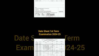 Date Sheet 1st Term Examination for 202425 datesheet2024 1stterm garrisonwithHaiqa [upl. by Ihel]