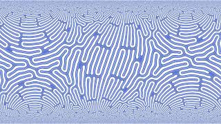 GrayScott reaction diffusion simulation on the hyperbolic orbifold 3222 [upl. by Maguire]