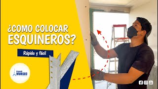 Cómo instalar ESQUINEROS metálicos EN SISTEMA DRYWALLkaz  PUERTAS VENTANAS❓ FÀCIL Y RÀPIDO 🦺💯 [upl. by Fraya]