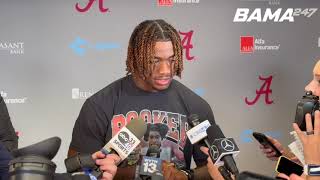 Alabama QB Jalen Milroe recaps the Crimson Tides 4216 win over South Florida [upl. by Roz]