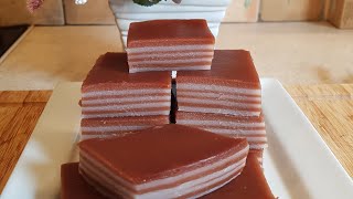 Thai Dessert Steam Chocolate Layer cake ขนมชั้นช็อคโกแลตmy taste my style food [upl. by Lleroj]