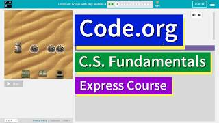 Codeorg Express Lesson 103 Loops with Rey and BB8  Answers Explained  Course C Lesson 83 [upl. by Clarisse]