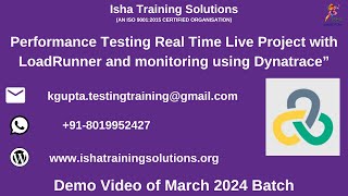 Performance Testing Real Time Project With LoadRunner Demo Contact us on 918019952427 to enroll [upl. by Airdnala329]