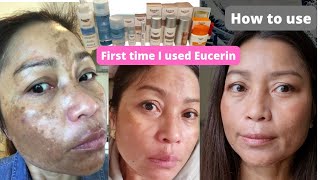 first time I used Eucerin for get rid of melasma and how I used Eucerin melasma skincare [upl. by Fleming760]