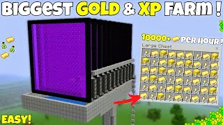 Biggest 119120 Gold amp Xp Farm Tutorial In Minecraft  MCPE  Bedrock  Java  Xbox Justcraft [upl. by Ellerahc]