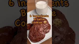 6 ingredients Brownie Cookies PLZ Subscribe cookies brownies easyrecipe quickdelicious dessert [upl. by Sinnaiy]