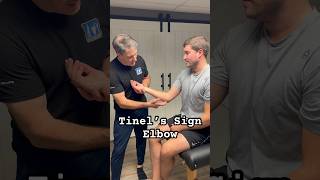 Cubital Tunnel Syndrome Test called the Tinel’s Sign at the elbow physicaltherapy [upl. by Eimiaj]