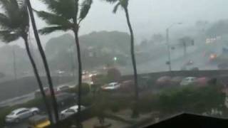 Hurricanlike storm in KailuaKona on the Big Island [upl. by Llednav21]