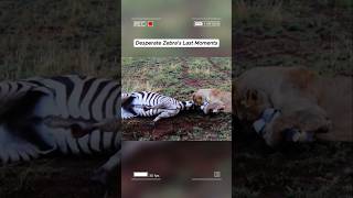 After Clashes With Lion Last Moments Of Desperate Zebra wildlife tabinwildlifereserve savelions [upl. by Niarb]