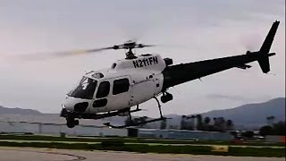 Helicopter Engine Start amp Depart Airbus Eurocopter AS350  H125 AStar N211FN Van Nuys Airport 2017 [upl. by Cressler]