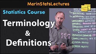 Statistics Terminology and Definitions Statistics Tutorial  MarinStatsLectures [upl. by Ezarra492]