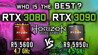 Ryzen 5 5600 OC with RTX 3080 vs Ryzen 9 5950x with RTX 3090  Horizon Zero Dawn  1080p [upl. by Natica]