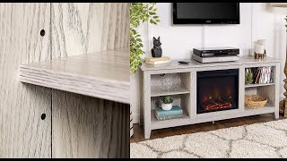 Best Walker Edison Wren  Classic 4 Cubby Fireplace TV Stand  TVs up to 65 Inches  Best Seller [upl. by Narat142]