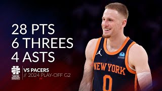 Donte DiVincenzo 28 pts 6 threes 4 asts vs Pacers 2024 PO G2 [upl. by Erena537]