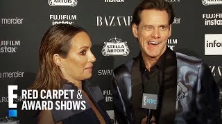 Jim Carrey Sounds Off on Icons and More at NYFW 2017  E Red Carpet amp Award Shows [upl. by Cormack]