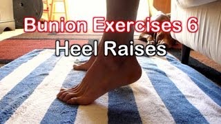 Bunion Exercises 6 Heel Raises Plantarflexion Exercise [upl. by Hyacinthie]