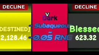 ROLLING DARK SUBAQUEOUS 500000500000000 RNG  Roblox Fortunes End  Flex Your Luck [upl. by Enyalb]