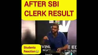 SBI CLERK PRE RESULT STUDENTS REACTION😂😂shorts youtubeshorts sbiibps [upl. by Nylkaj]