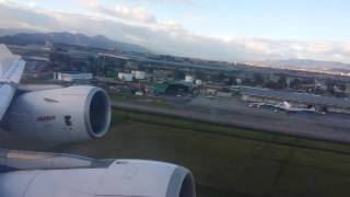 IBERIA A340600 BOGMAD Taking off from Bogota [upl. by Lenore]