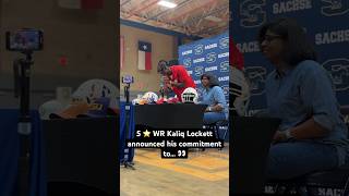 5 ⭐️ WR Kaliq Lockett Commits to Texas footballhighlights [upl. by Aerehs]