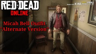 Red Dead Redemption 2 Online  Alternate Micah Bell Outfit [upl. by Ttevi]