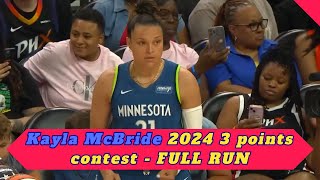 WNBA 2024 3 points contest  Kayla McBrides run [upl. by Anitnelav]