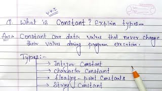 Constant in c programming in hindi  Explain types of constants in C programming  constants [upl. by Adelbert554]