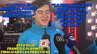 Esto decia Franco Colapinto Finalizada las 2 prácticas libres del GP de Las Vegas F1 radio [upl. by Adnav]