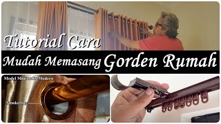 tutorial lengkap cara memasang gorden model smokering dan cara menata gorden [upl. by Odlavso]