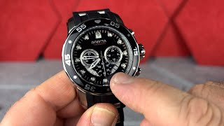 Invicta Mens Pro Diver Watch Review  BlackStainless Steel Invicta Watch [upl. by Jaymie]