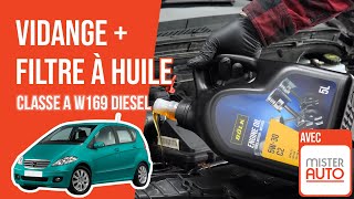 Vidange et changement du filtre à huile Mercedes Classe A CDI W169 🛢 [upl. by Vowel]