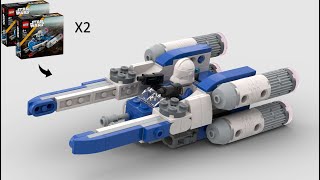 LEGO Star Wars UWing Microfighter  Alternate Build of 2 x 75391 Captain Rex YWing Microfighter [upl. by Arodoeht]