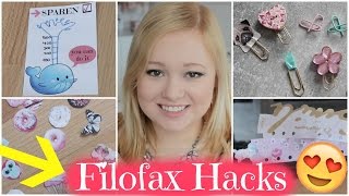 10 FILOFAX PLANNER DIY´S amp HACKS  STICKER PAPER CLIPS TODAY MARKER AUFBEWAHRUNG [upl. by Swayder397]