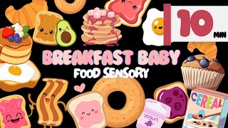 Baby Sensory Video Breakfast Baby  Animated Food  Visual Stimulation and Entertainment [upl. by Naic]