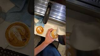 POV 2 latte art  Cappuccino vs Latte [upl. by Nahtanhoj]