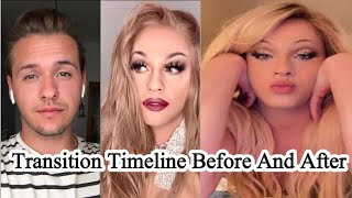 Beautiful Male To Female Transition Timeline  Trans Makeup Transformation  Trans Studio [upl. by Loftus181]