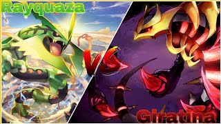 Rayquaza vs Giratina Who is more powerful Who will win Death battle LEGENDARY LUCARIO [upl. by Adamok]