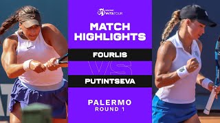 Jaimee Fourlis vs Yulia Putintseva  2022 Palermo Round 1  WTA Match Highlights [upl. by Colbye]