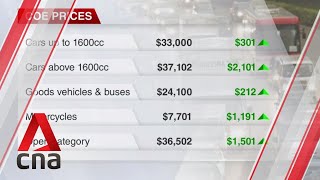 COE prices close higher across the board in latest bidding exercise [upl. by Nertie]